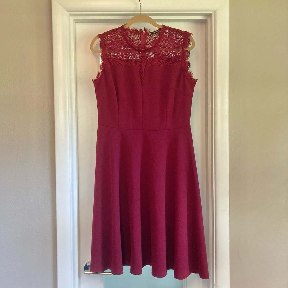 NWT Miusol Vintage Cut Burgundy Lace A-line Party Dress